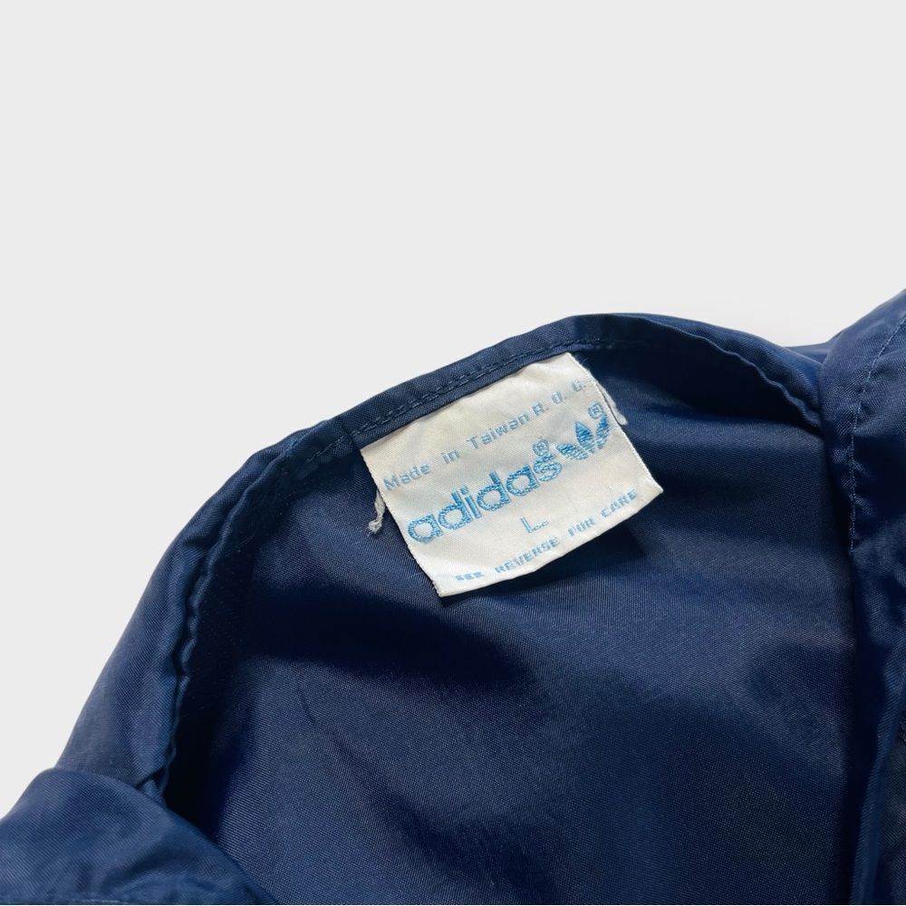 Vtg 70s 80s adidas Windbreaker 1/4 Zip Jacket, Anorak Pocket Hooded Lightweight - Picture 9 of 11